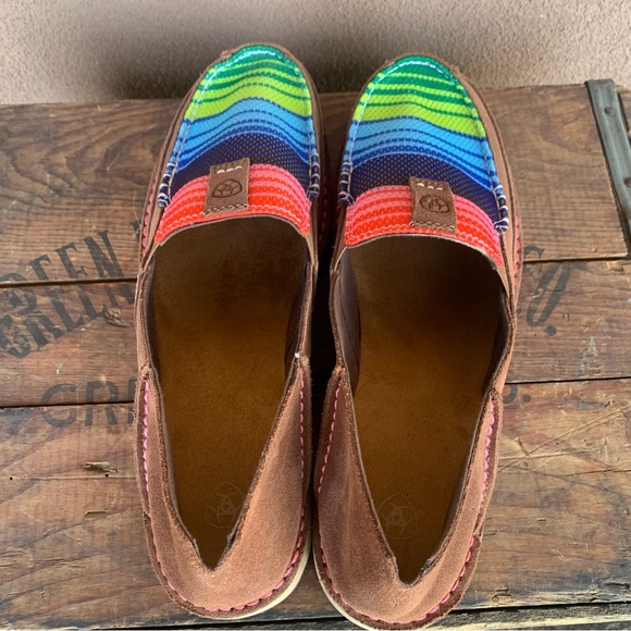 Ariat Cruiser Palm Brown Serape Slip-On Shoe - Picture 8 of 8